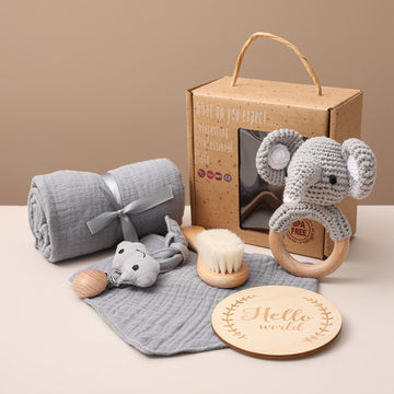 Baby Bath Toy & Swaddle Gift Set