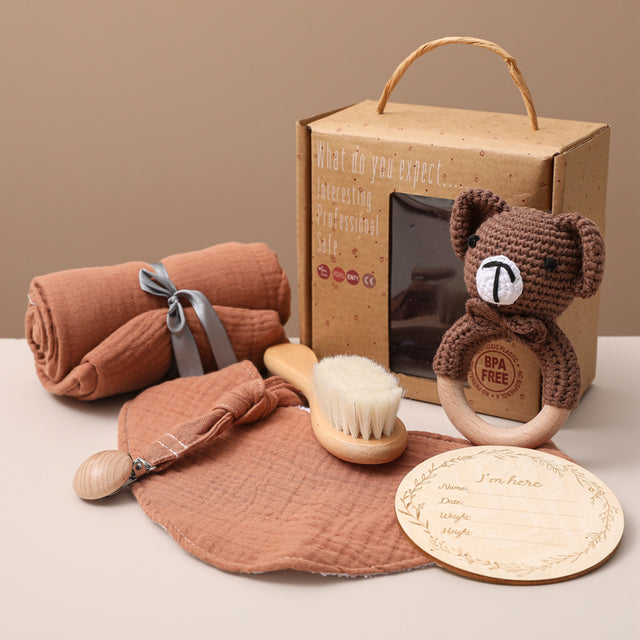 Baby Bath Toy & Swaddle Gift Set